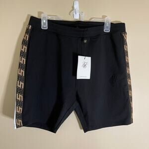 Sik Silk Jacquard Retro Shorts Black L